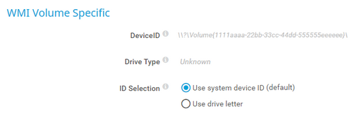 WMI Volume Specific WMI Volume Specific
